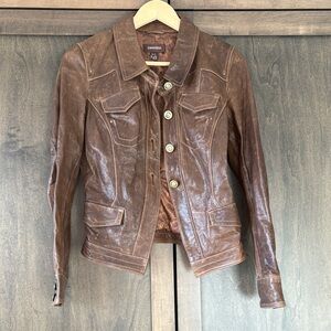 Danier Brown Leather Jacket